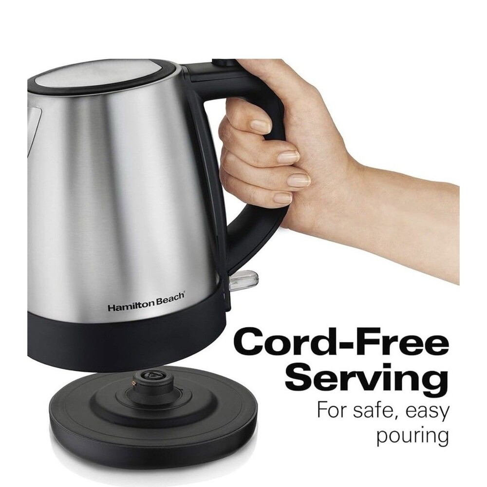 Hamilton Beach Stainless Steel Electric Kettle, Tea & Water Kettle, 1L - Picture 9 of 12